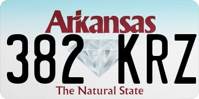 AR license plate 382KRZ