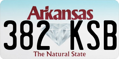 AR license plate 382KSB