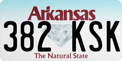 AR license plate 382KSK