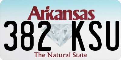 AR license plate 382KSU