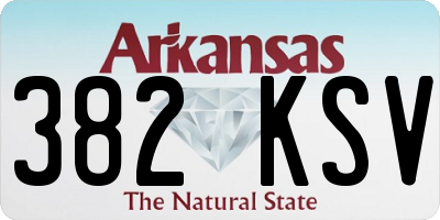 AR license plate 382KSV
