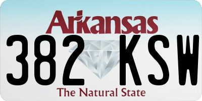 AR license plate 382KSW
