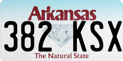 AR license plate 382KSX