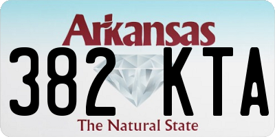 AR license plate 382KTA