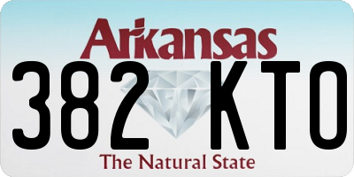 AR license plate 382KTO