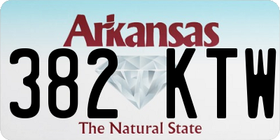 AR license plate 382KTW