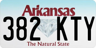 AR license plate 382KTY