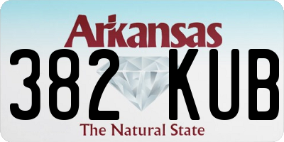 AR license plate 382KUB