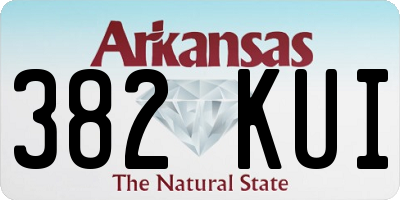 AR license plate 382KUI