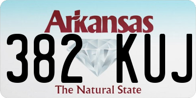 AR license plate 382KUJ