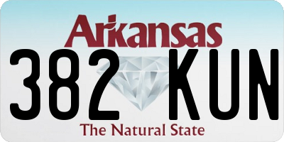 AR license plate 382KUN