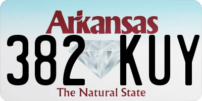 AR license plate 382KUY