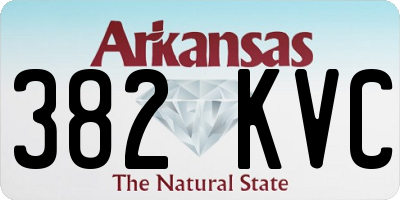 AR license plate 382KVC
