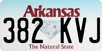 AR license plate 382KVJ