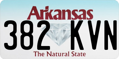 AR license plate 382KVN