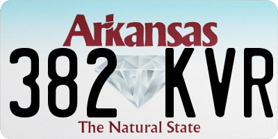 AR license plate 382KVR