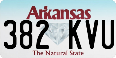 AR license plate 382KVU