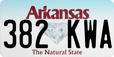 AR license plate 382KWA