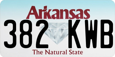AR license plate 382KWB