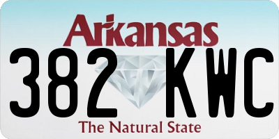 AR license plate 382KWC