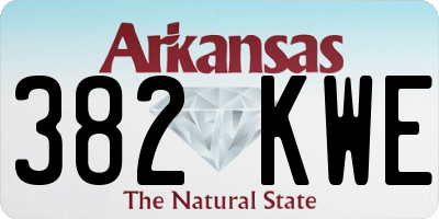 AR license plate 382KWE