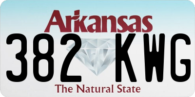 AR license plate 382KWG