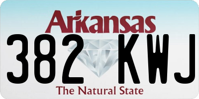 AR license plate 382KWJ