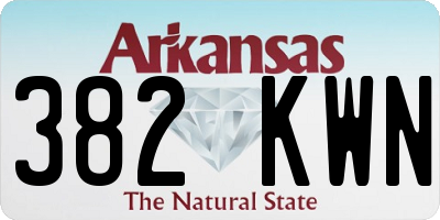 AR license plate 382KWN