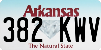 AR license plate 382KWV