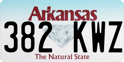 AR license plate 382KWZ