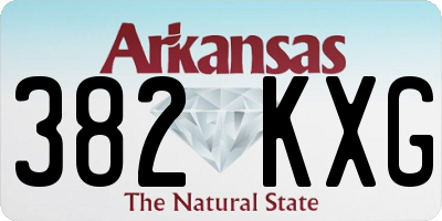 AR license plate 382KXG