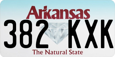 AR license plate 382KXK