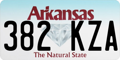 AR license plate 382KZA