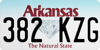 AR license plate 382KZG