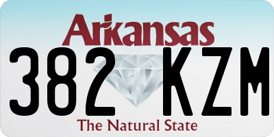 AR license plate 382KZM