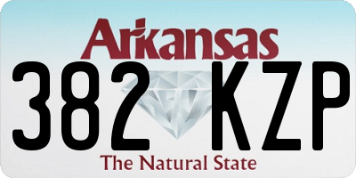 AR license plate 382KZP