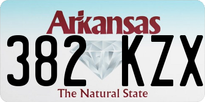 AR license plate 382KZX