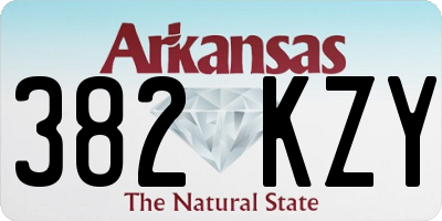 AR license plate 382KZY