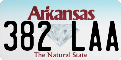 AR license plate 382LAA