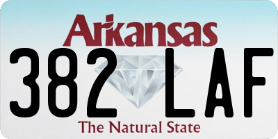 AR license plate 382LAF