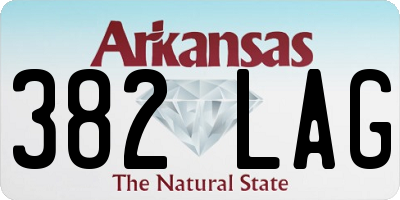 AR license plate 382LAG