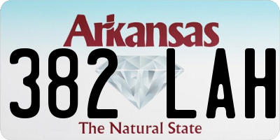 AR license plate 382LAH