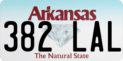 AR license plate 382LAL