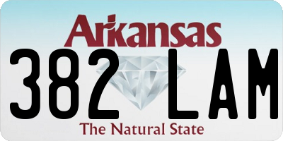 AR license plate 382LAM