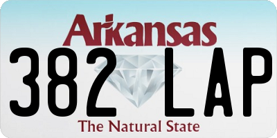AR license plate 382LAP