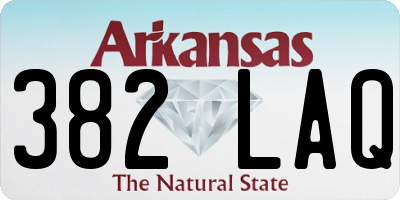 AR license plate 382LAQ