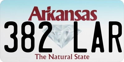AR license plate 382LAR