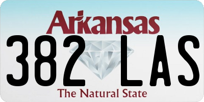 AR license plate 382LAS