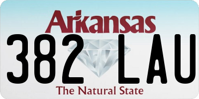 AR license plate 382LAU