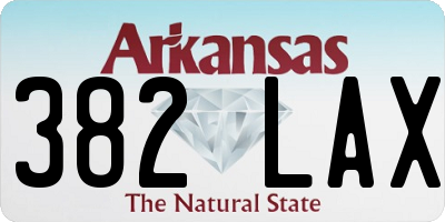 AR license plate 382LAX